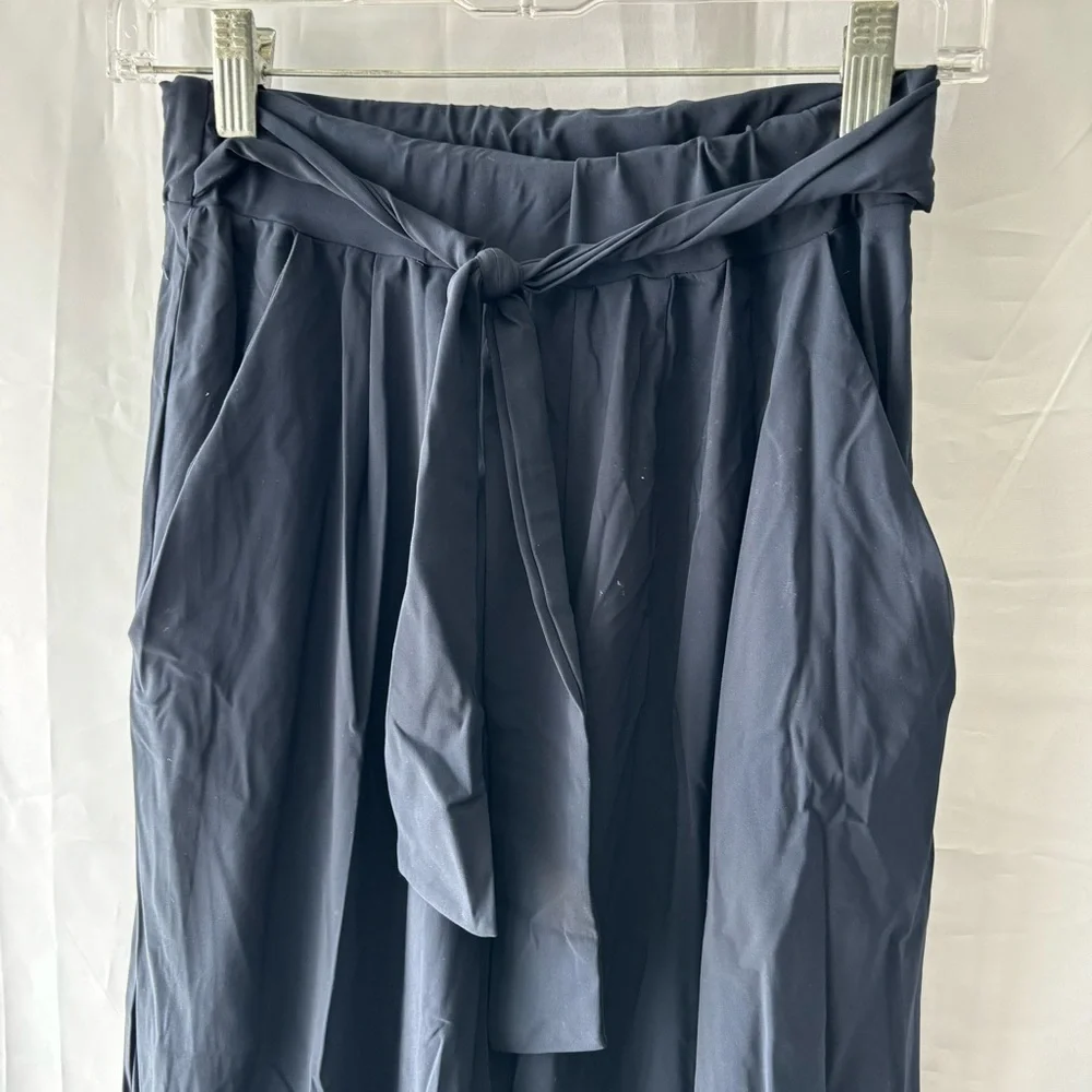 ADAY Snap It Up Wide Leg Pants Navy Blue size XS‎